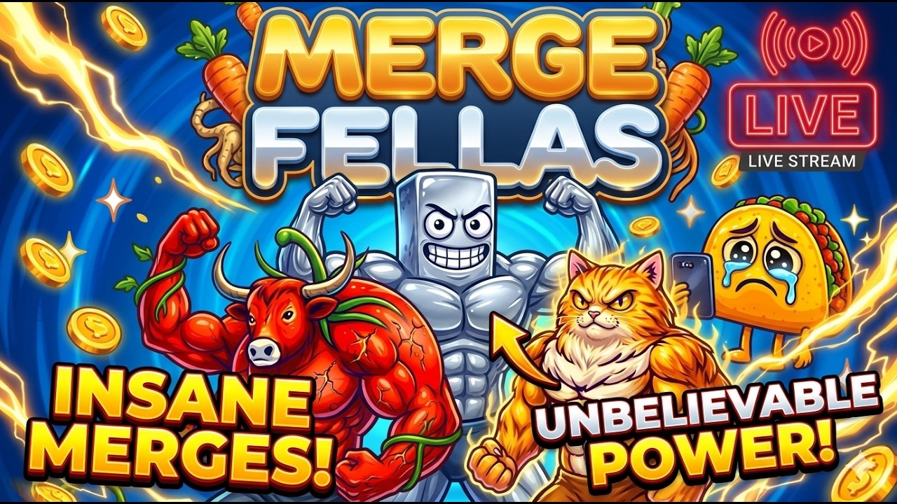 The Ultimate BRAINROT Puzzle! 🔴 Merge Fellas Live Gameplay 🔥 #mergefellas #verticallive