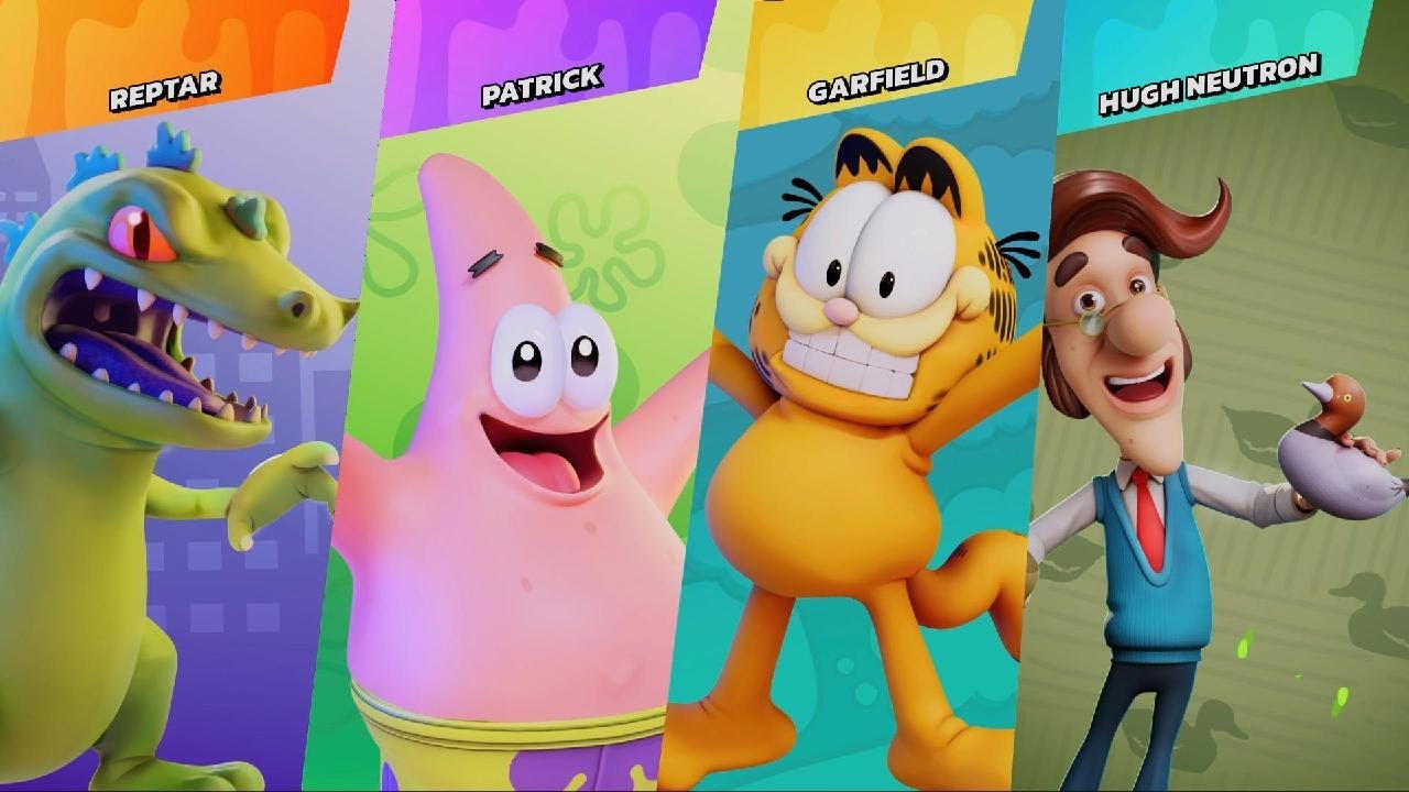 Nickelodeon All-Star Brawl: Reptar vs Patrick, Garfield, Hugh Neutron