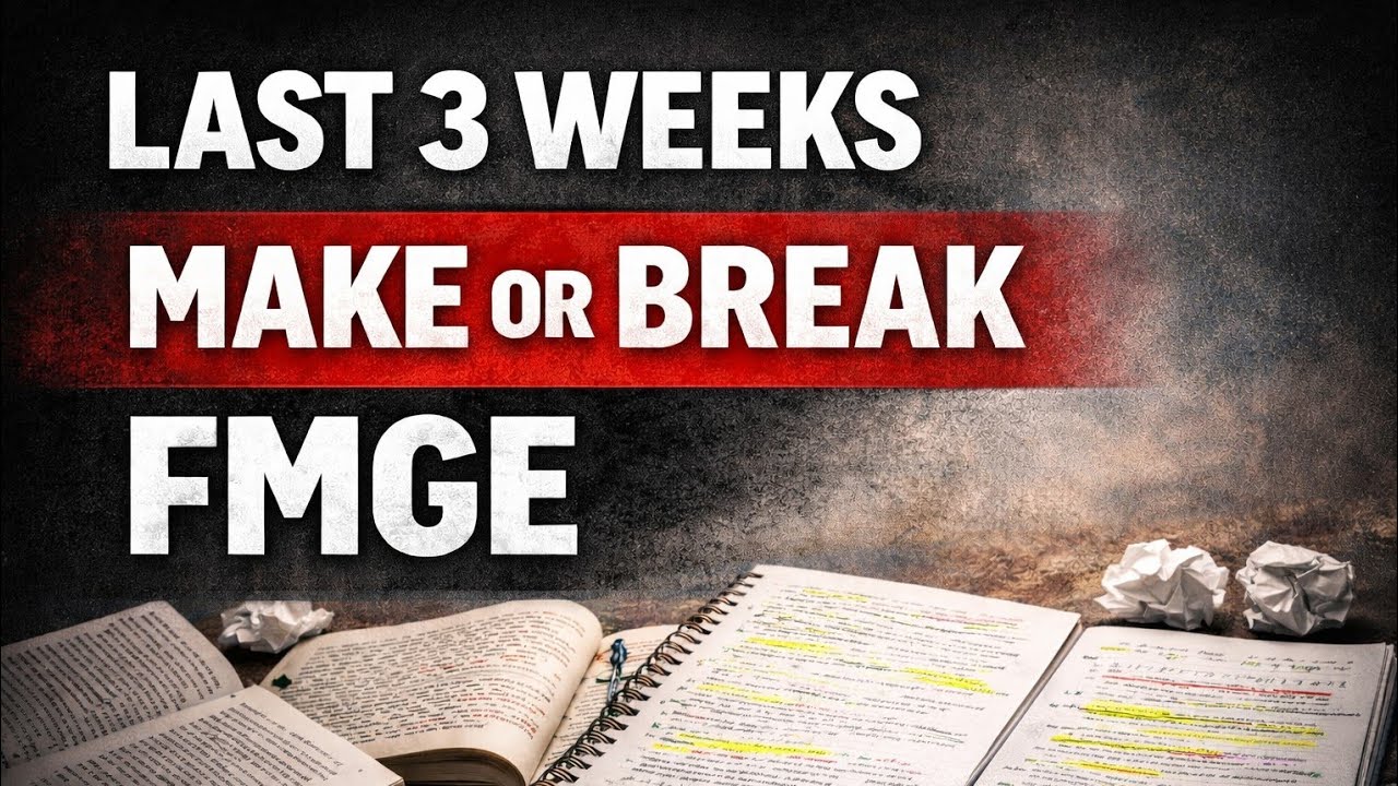 FMGE Last 3 Weeks Strategy | Mock Tests, PYQs & Mistakes That Fail Students