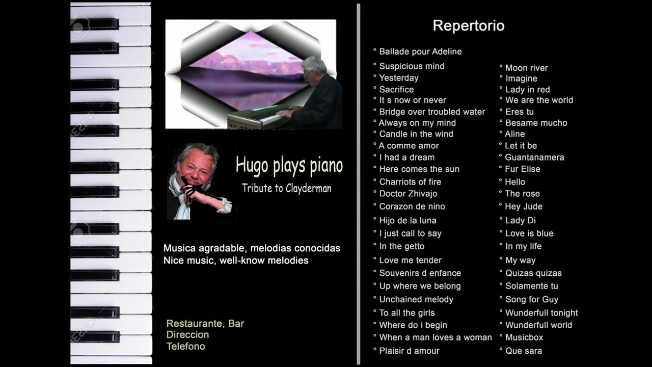 Hugo plays Clayderman