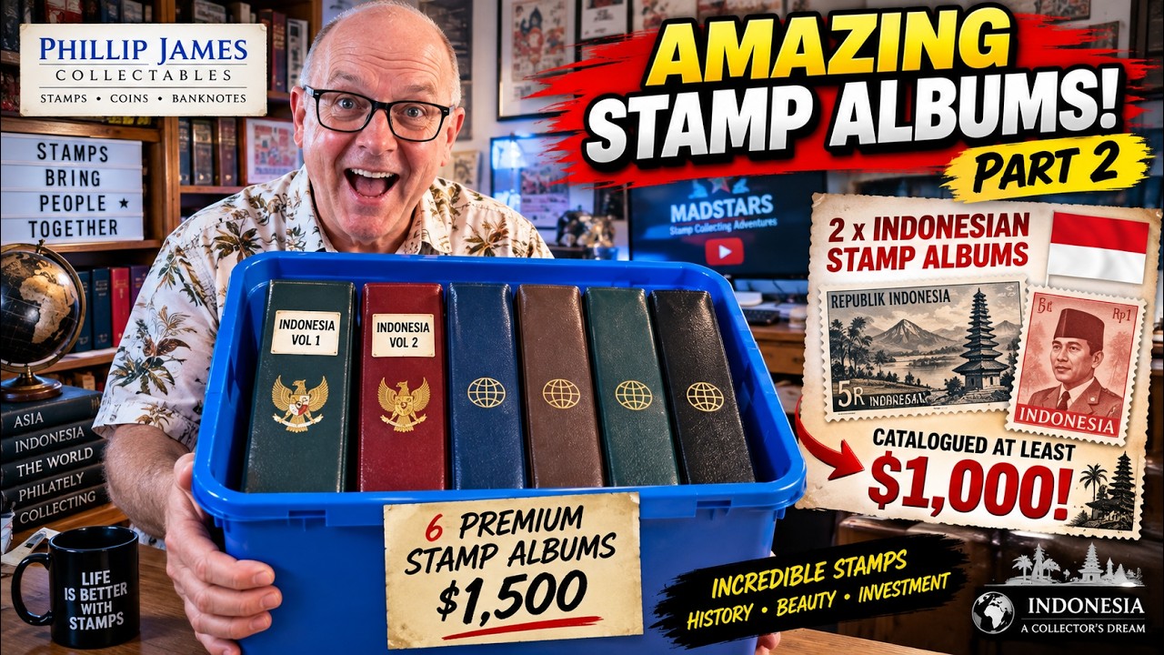 Альбом марок за $1500! 😲 2 невероятные коллекции Индонезии!