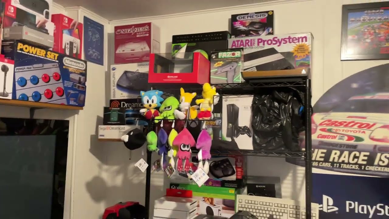 Leveling up, progress on gaming room. #videogames #laserdisc #AV #Sega #Nintendo #Xbox #playstation