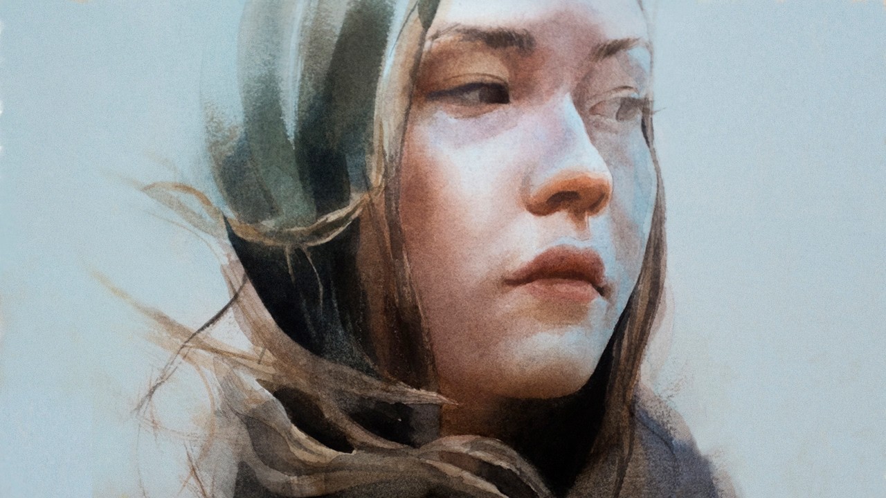 5 CONSEJOS para dominar el H&Uacute;MEDO SOBRE SECO en acuarela (los aplico al proceso de este retrato)