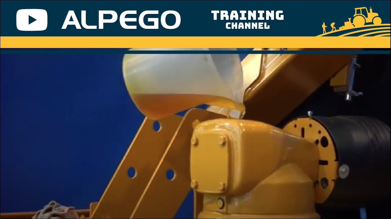 Oil change on ALPEGO power harrow BE