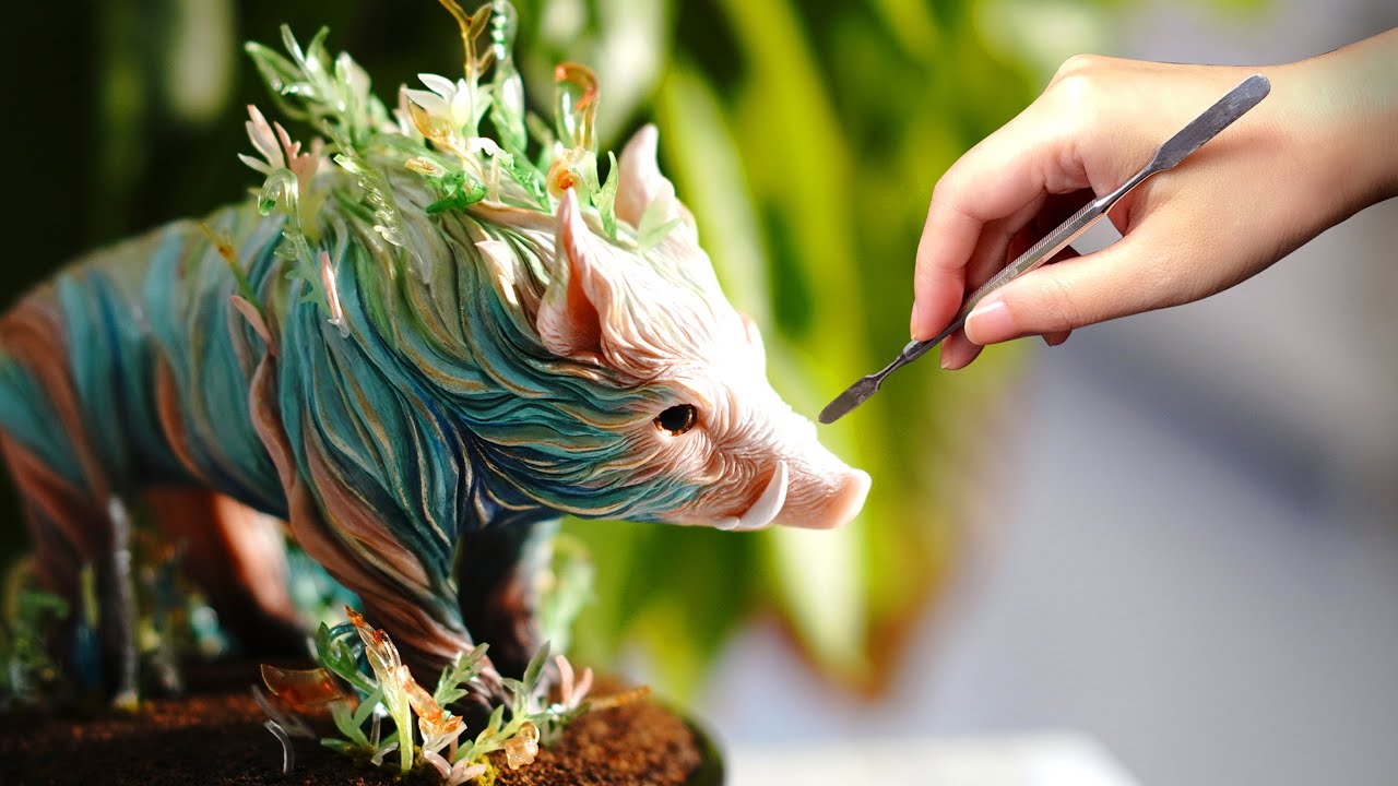 Лепка удачливой свиньи🐷из полимерной глины🌾