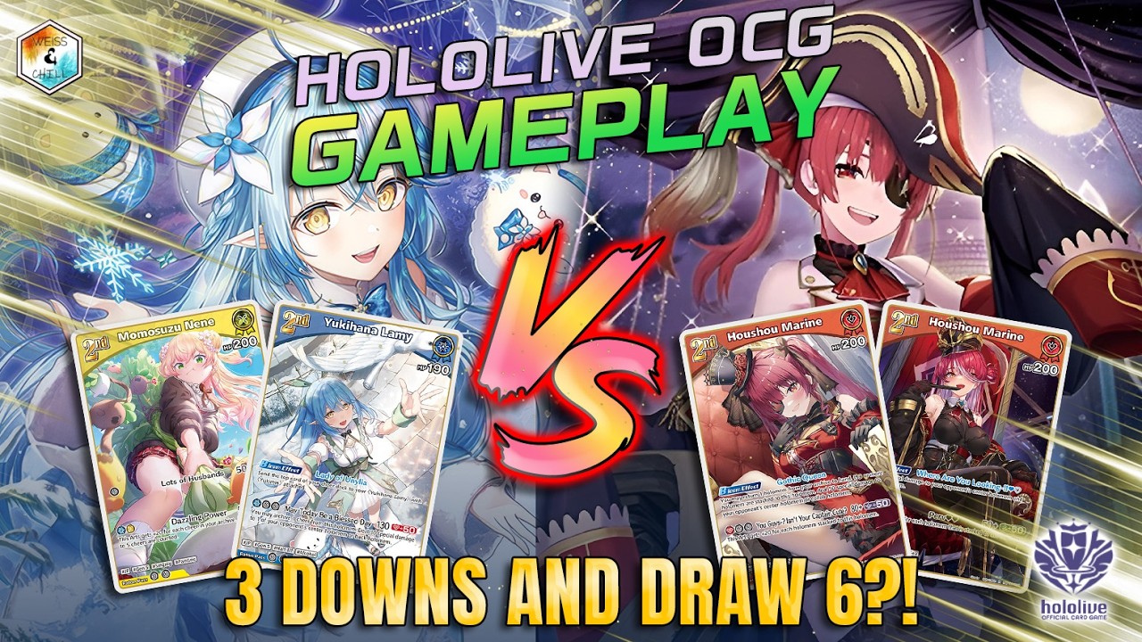 КАК ВСЁ ПЕРЕВЕРНУЛОСЬ!! Геймплей Hololive OCG на английском языке: Лами/Нене против Марин с asdfb...