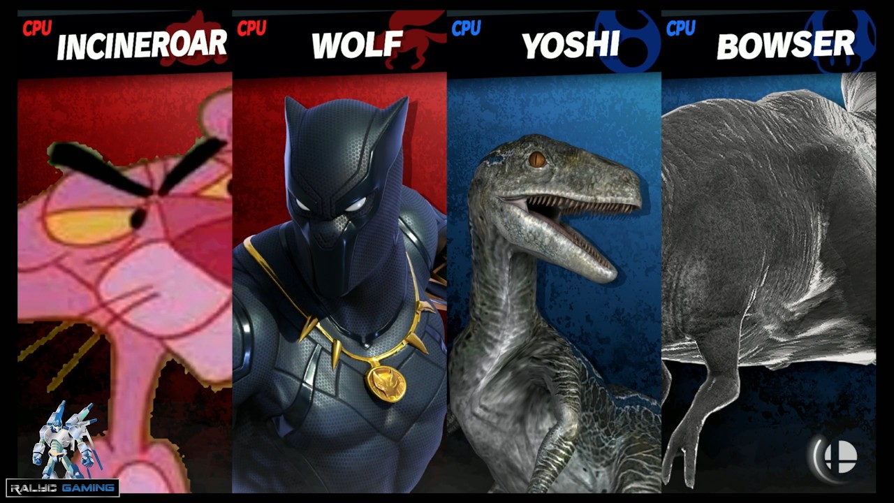 Mega Battle: Pink & Black Panther vs Blue & T-Rex
