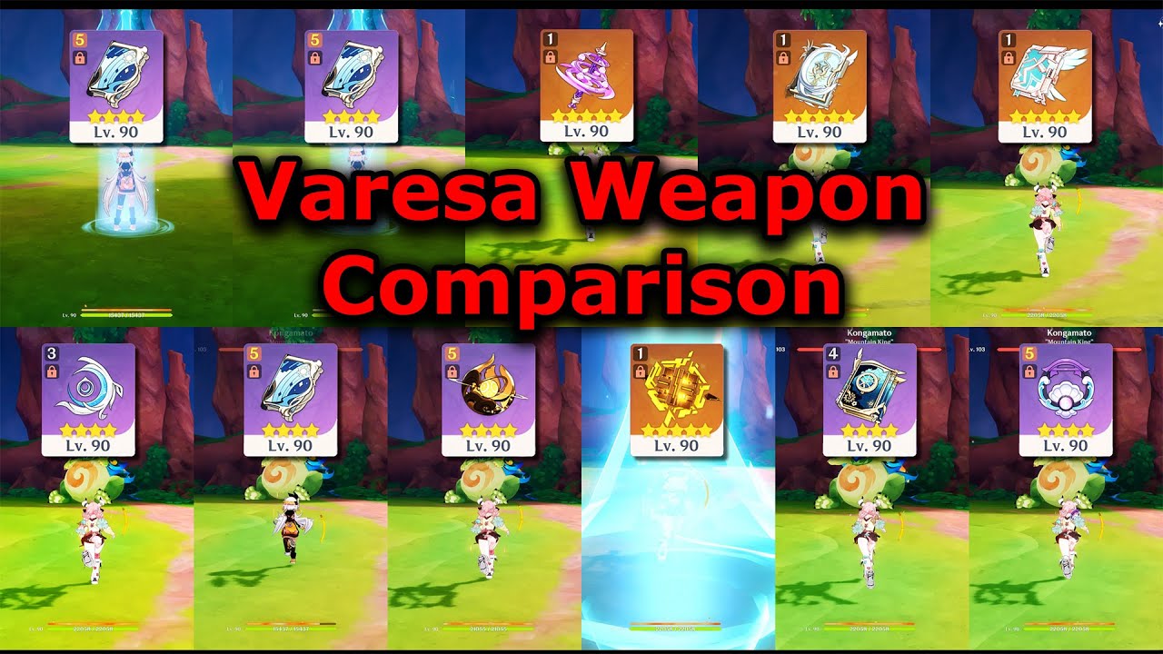 I Tested Some Weapon for Varesa | Varesa Weapon Comparison | Genshin Impact
