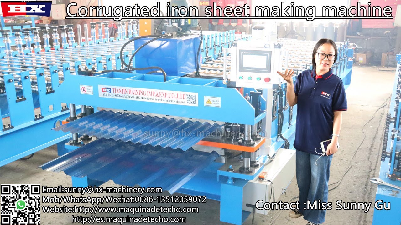 Double layer roof corrugated iron sheet making machine