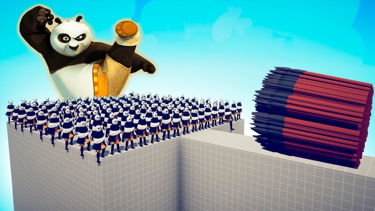 100x KUNG FU PANTA + GIANT vs EVERY GOD - Totally Accurate Battle Simulator TABS