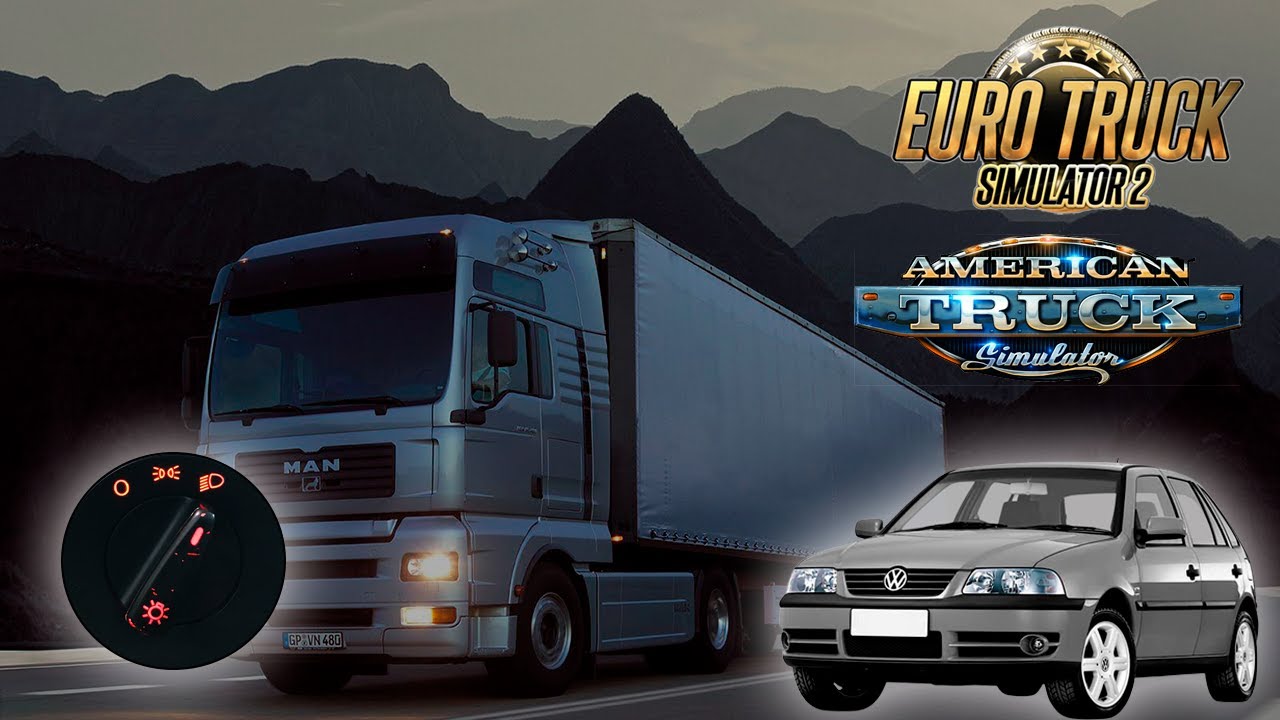 Cockpit Caseiro - Chave de Farol Volkswagen adaptada para o Euro Truck Simulator 2 e American Truck