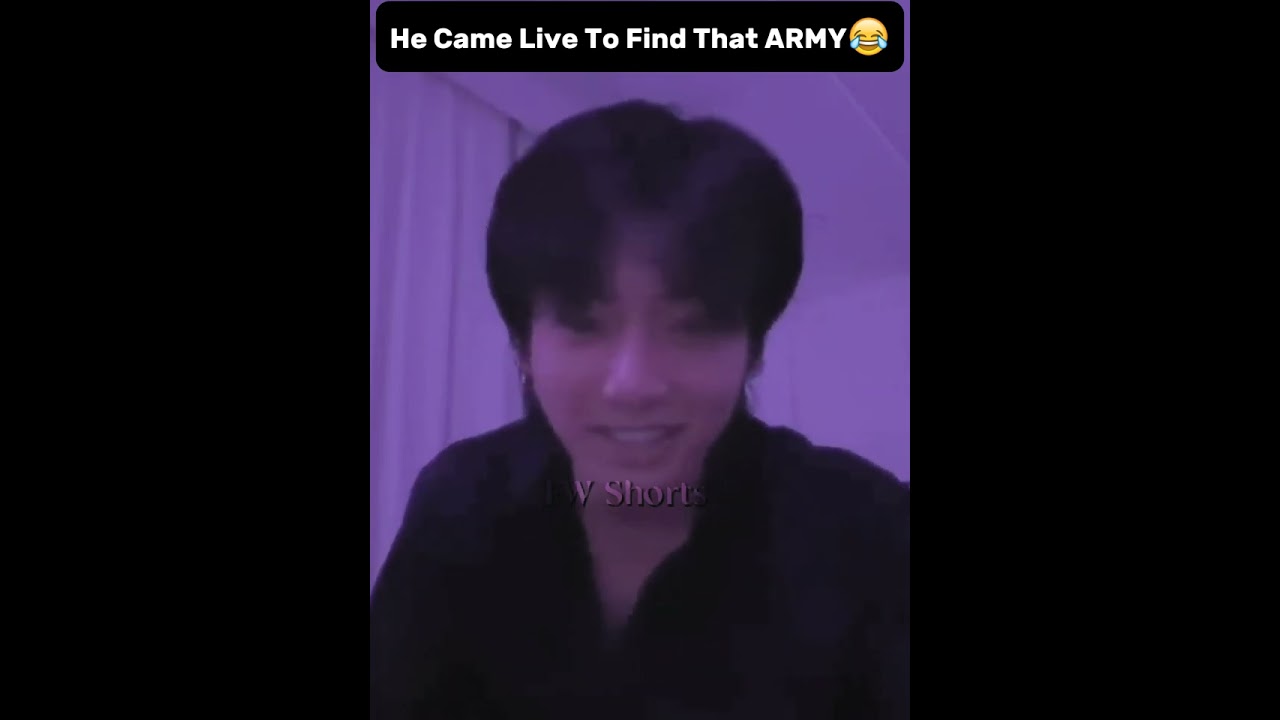 Not Jungkook Coming Live To Find That One ARMY😂 #bts #jk #shorts #FWShorts #army #kookie