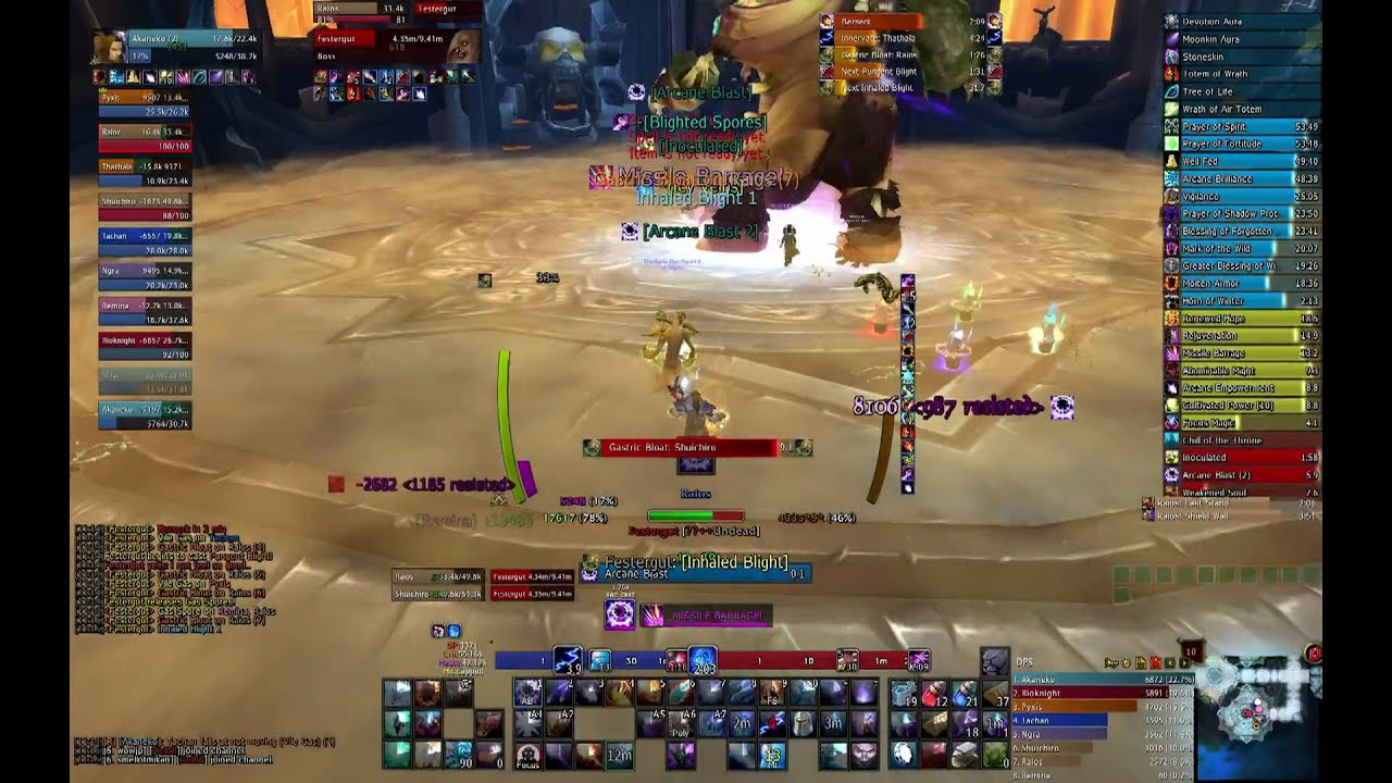 [WoW] Festergut in Icecrown Citadel - Plagueworks [1080P]