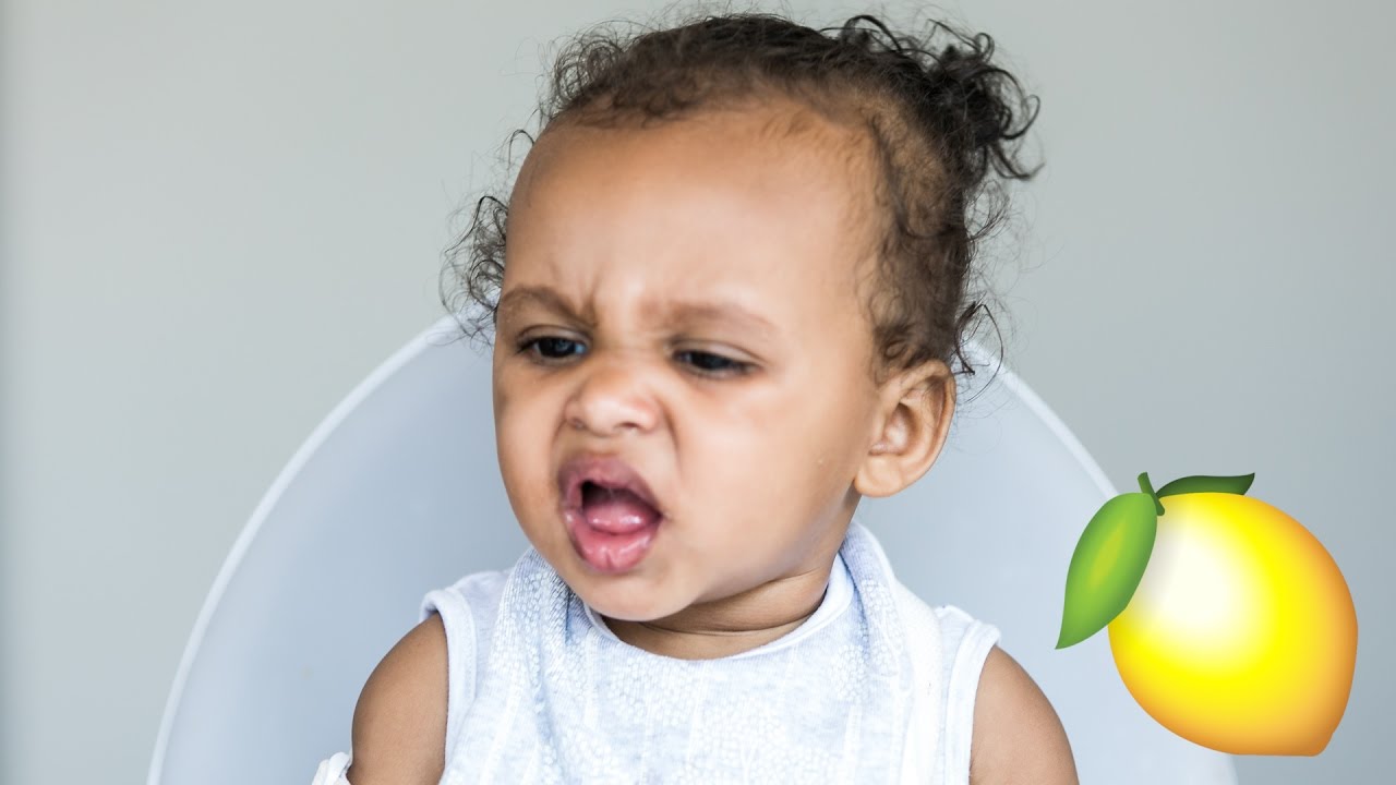 BABY REACTS TO FIRST LEMON!