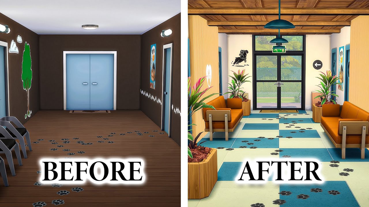 I renovated the VET CLINIC in The Sims 4