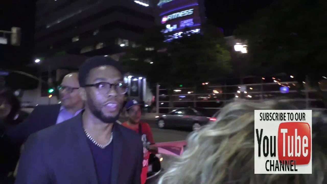 Chadwick Boseman outside Birth Of A Nation Premiere at ArcLight Theatre in Hollywood