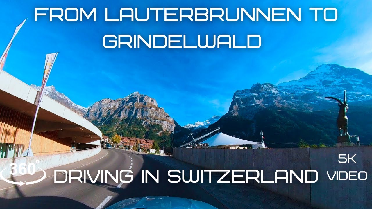 🇨🇭Лаутербруннен в Гриндельвальд, Швейцария / Вождение / 360 ° / VR 5K / 4K ВИДЕО