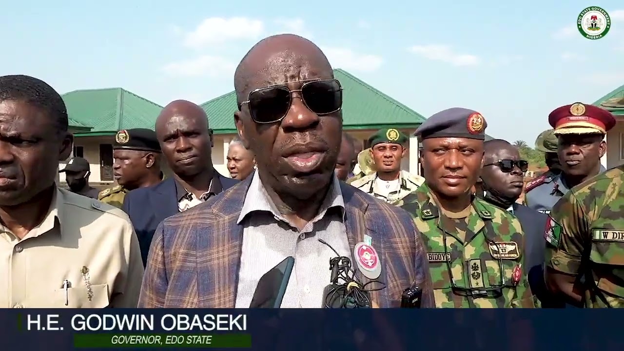 Obaseki inspects ongoing construction of military operarting base in Ehor
