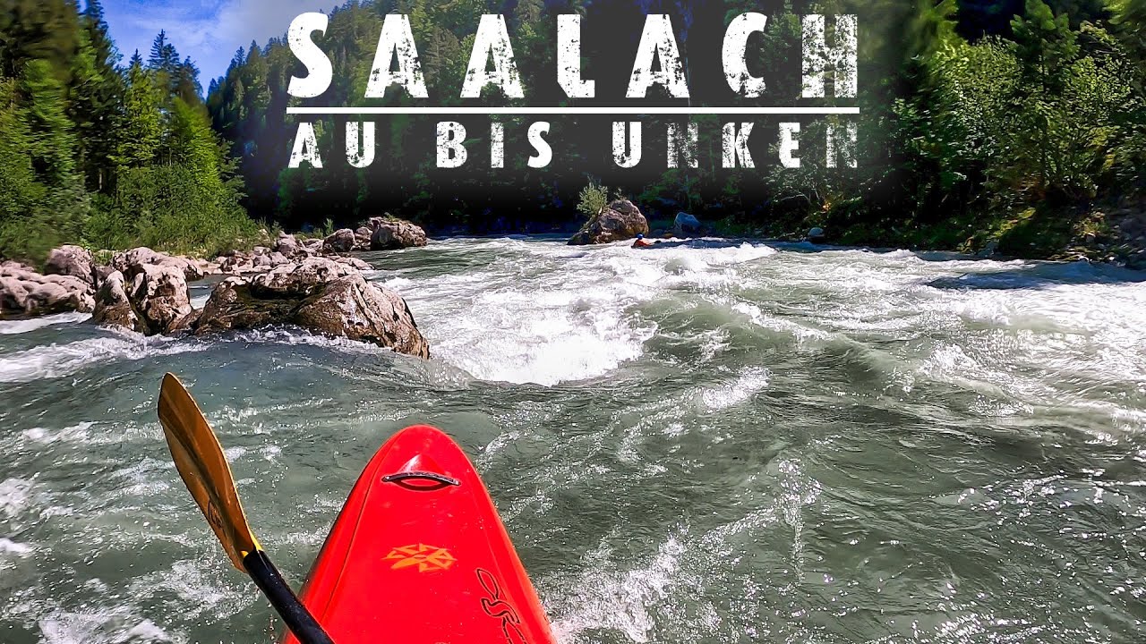 untere Saalach Au-Unken unterhalb Teufelsschlucht im Salzburger Land Österreich Kajak Wildwasser