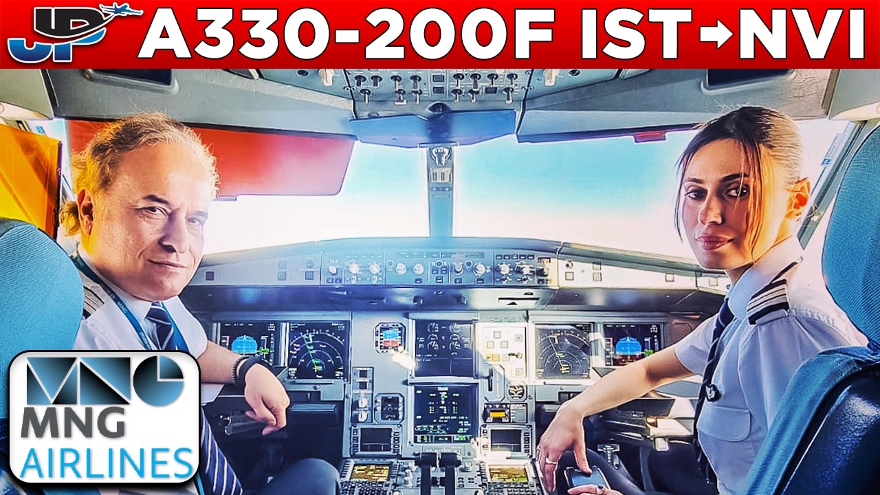 MNG Airlines A330-200F Cockpit Istanbul🇹🇷 to Uzbekistan🇺🇿