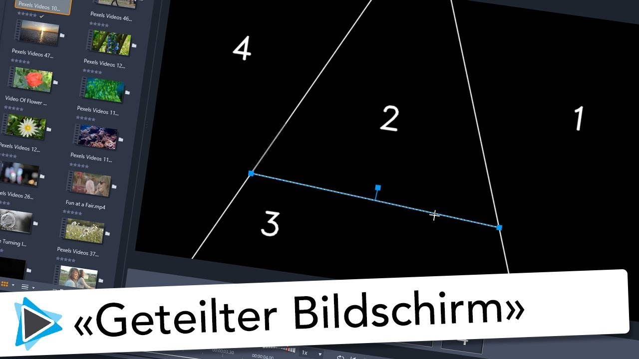Geteilter Bildschirm Pinnacle Studio 22  Deutsch Video Tutorial