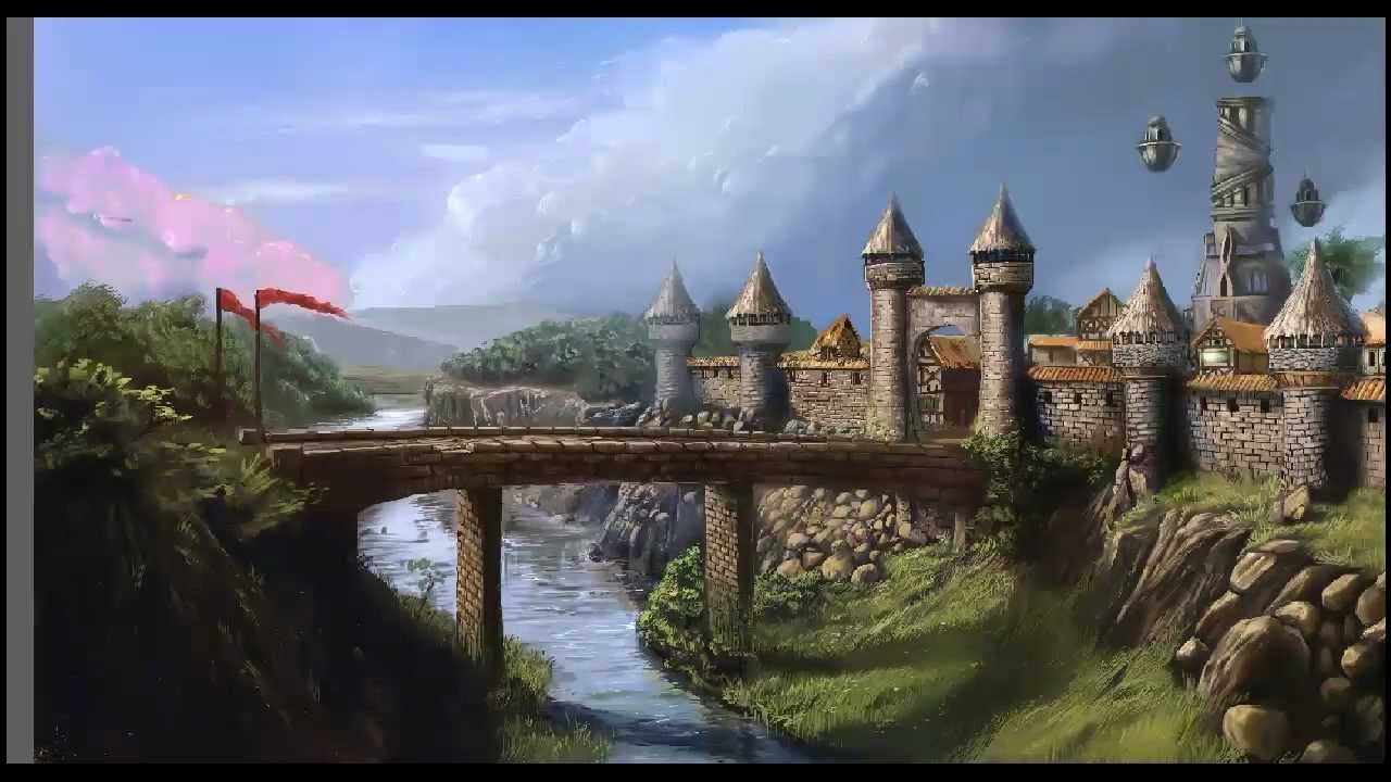 village concept art - speedpainting by sentihell