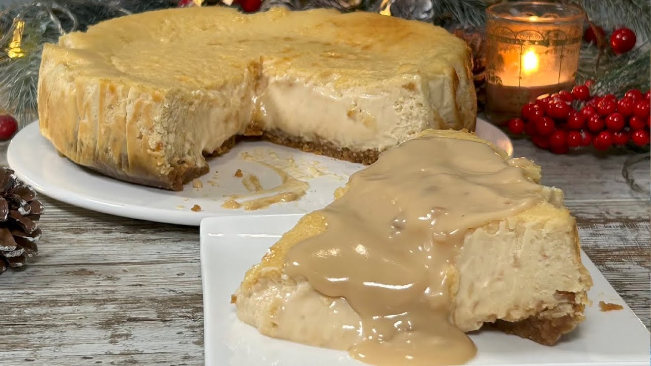 Tarta de queso y turrón muy cremosa | cheesecake de turrón BRUTAL para Navidad!!! 🎄❤️