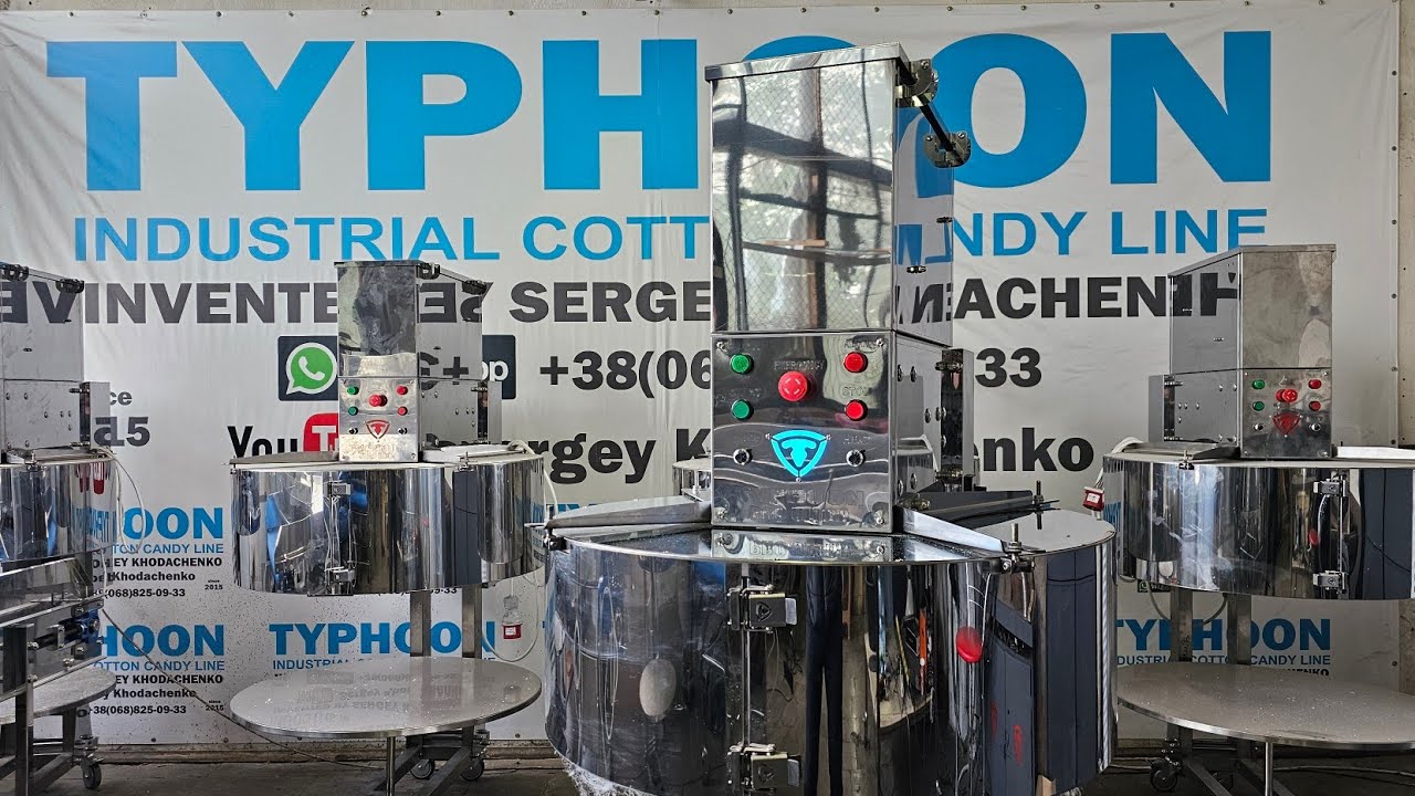 Sold to France Typhoon Pro Ultra 20 kg/h cotton candy.