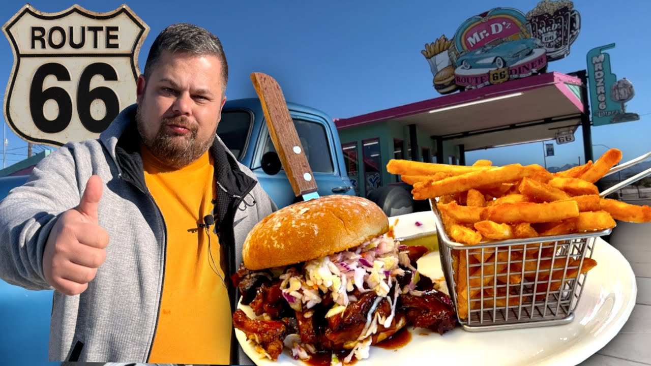 Nejlepší ŽRÁDLO NA ROUTE 66 a DĚSIVÁ HOSPODA uprostřed pouště!