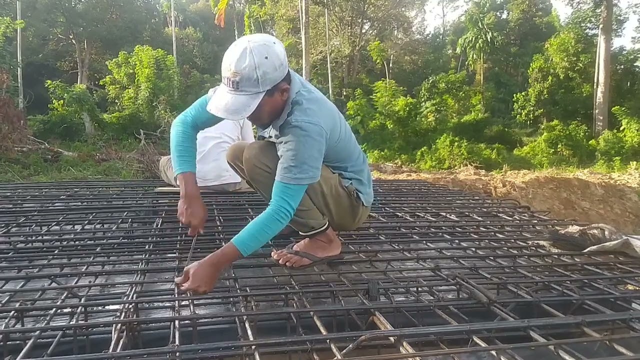 cara pembesian lantai jembatan yang kokoh, dan kuat menahan beban...