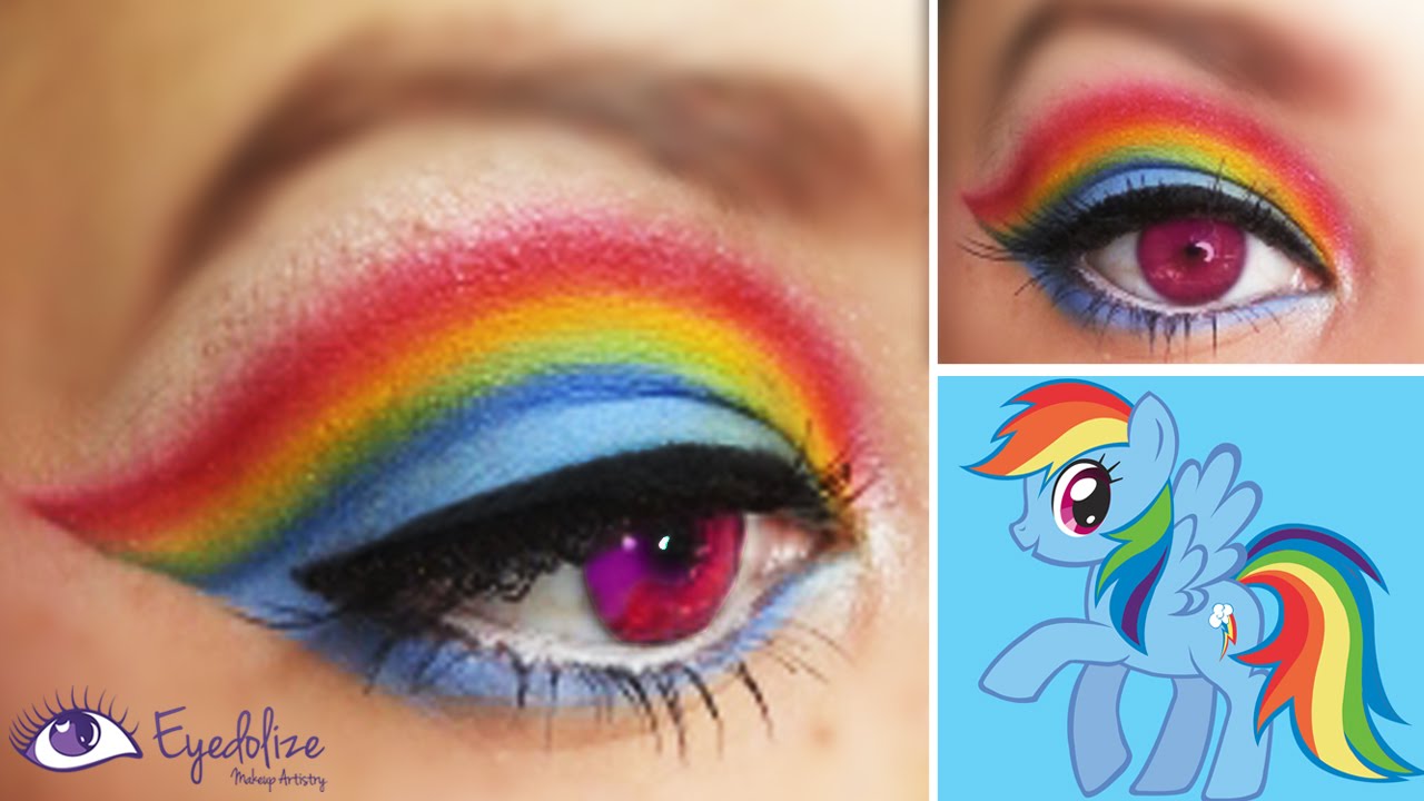 Rainbow Dash My Little Pony Inspired Makeup Eyeshadow Tutorial by EyedolizeMakeup