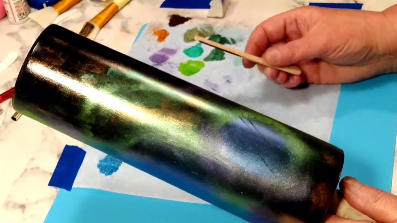 Tumbler to Mock Labradorite/Mica Powders