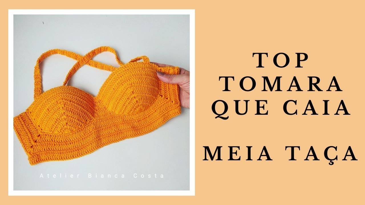 Top Tomara que Caia em Crochê