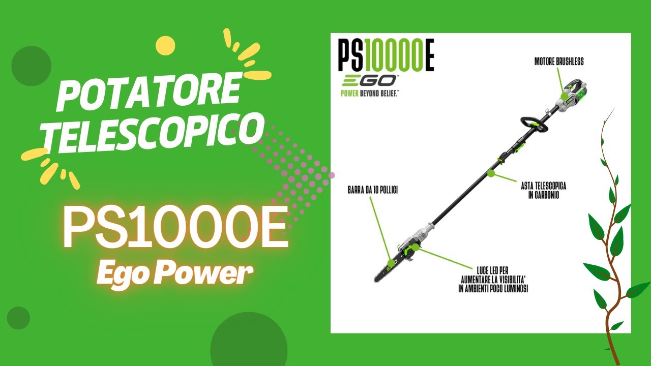 Potatore a batteria PS1000E di Ego Power: non teme le altezze!