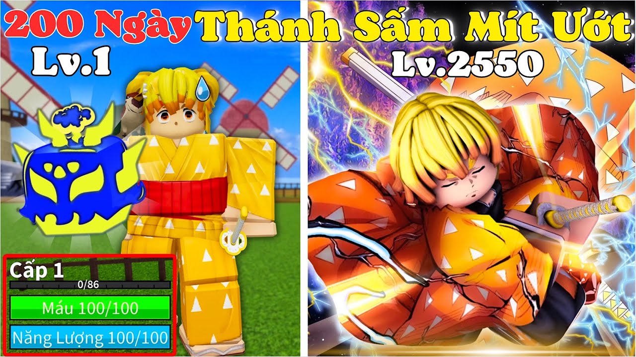 [BloxFruit] 200 Ng&agrave;y Thức Tỉnh Sức Mạnh Sấm S&eacute;t Từ Lv1- Th&aacute;nh M&iacute;t Ướt 1 Chi&ecirc;u Siu Mạnh