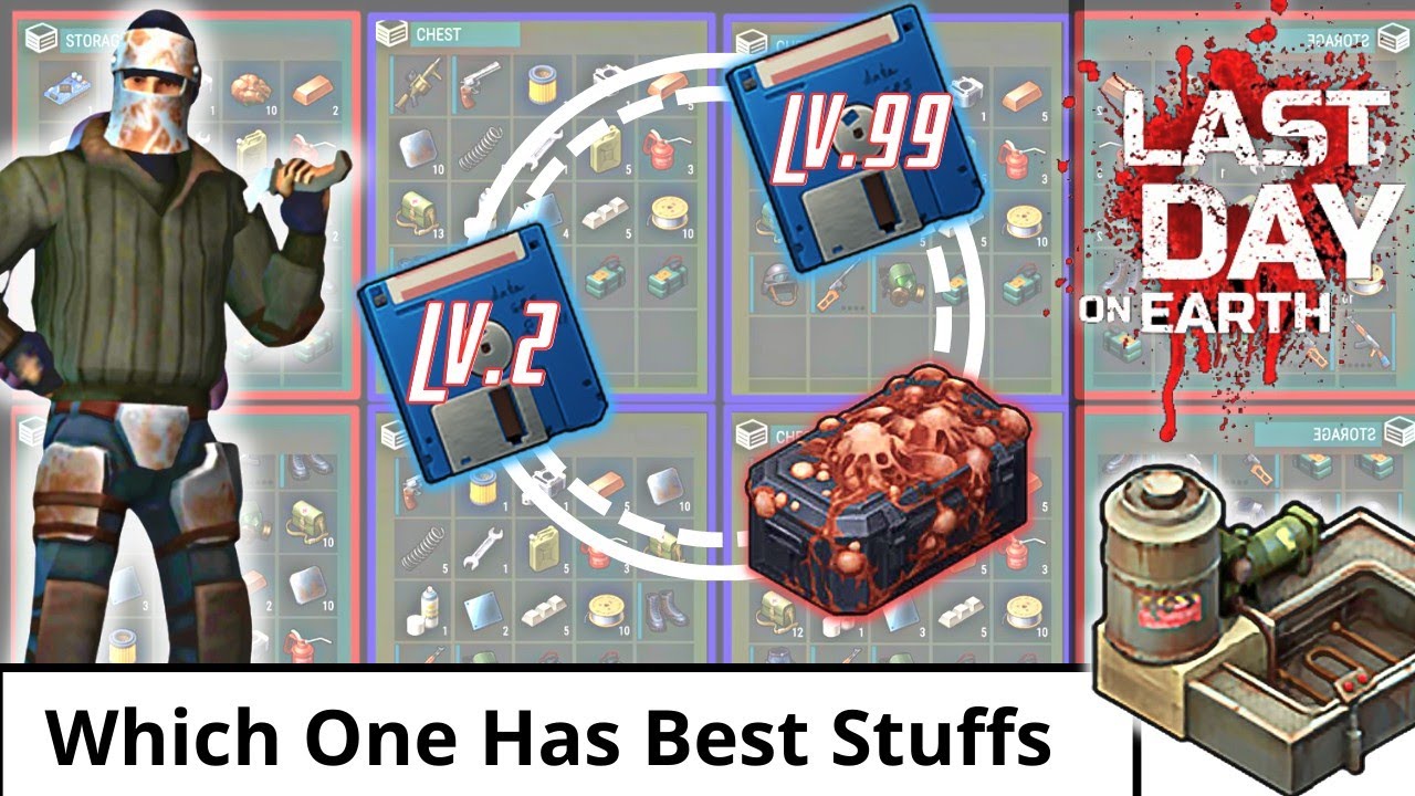 Lets Compare Them - 1st Floppy, Max Lv Floppy, Infected Box (25 Crates) | Last Day On Earth Survival