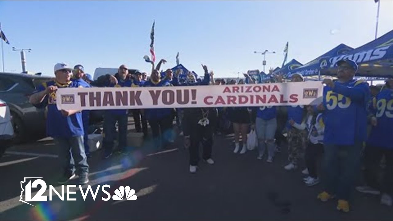 LA Rams fans take over State Farm Stadium for relocated playoff game