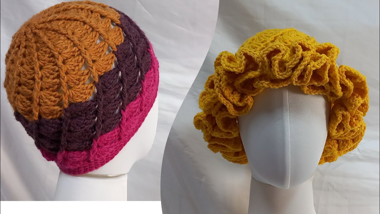 Crochet a ruffle hat/ Tutorial for a ruffle hat #crochet #rufflehat#tutorial 