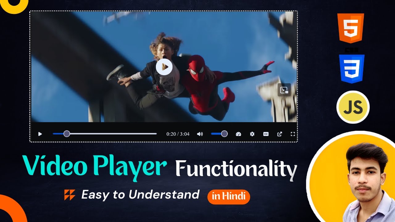 Build a PROFESSIONAL Video Player in 2024 with HTML, CSS, and JavaScript | Beginner's Friendly