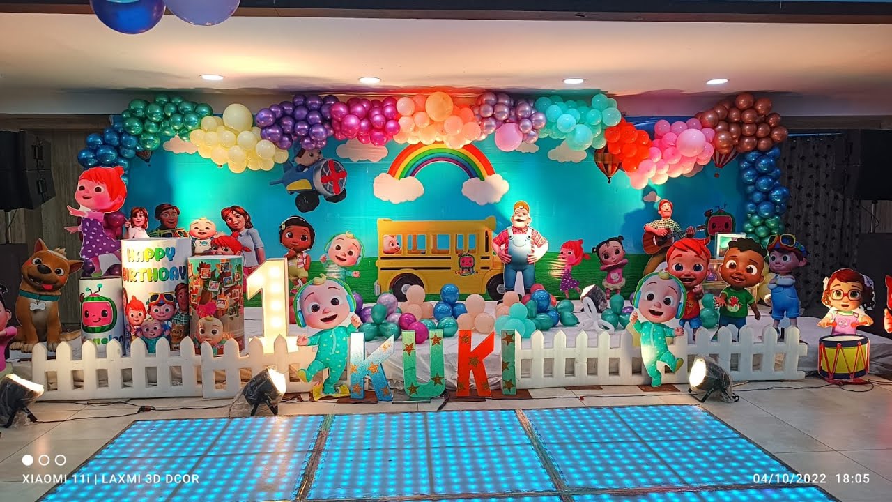Cocomelon Theme Decoration | Birthday party in Kinara Grand | Cocomelon Theme Decoration Setup