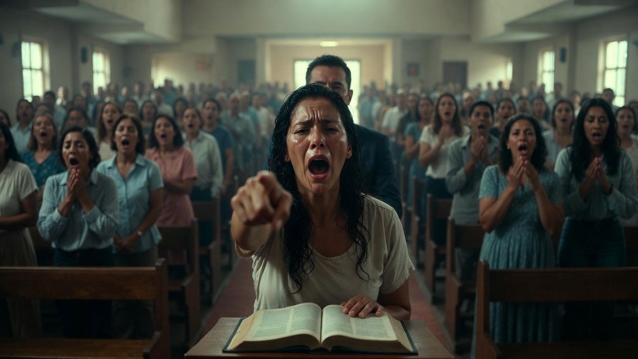 En plena prédica ella acusó al pastor delante de todos… pero la verdad dejó a la iglesia en silencio