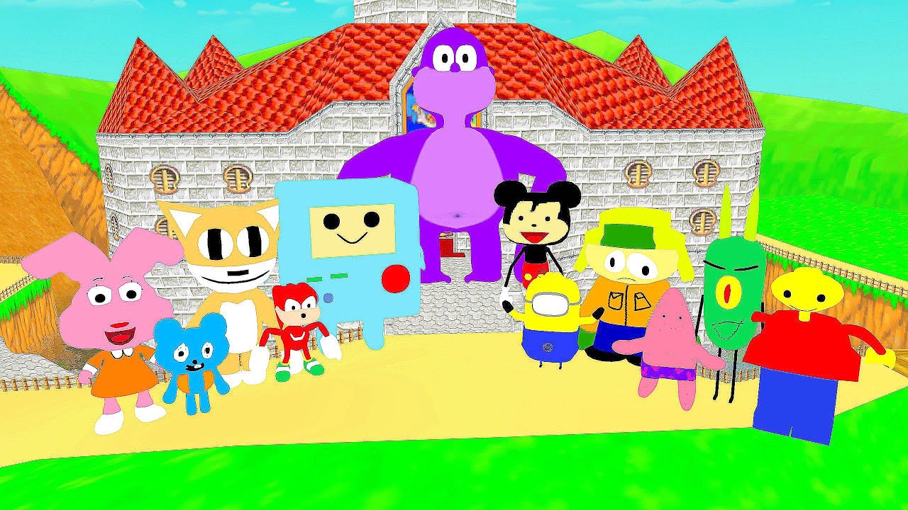🏰MARIO'S CASTLE MEMES 3D SANIC V15 BOSSES AND CHARACTERS ULTIMATE FAMILY SPARTAN KICKING in GMOD !
