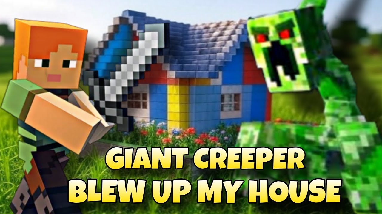 THIS GIANT SCARY CREEPER BLEW UP MY HOUSE || LAND OF MUTANTS MINECRAFT MOD SURVIVAL