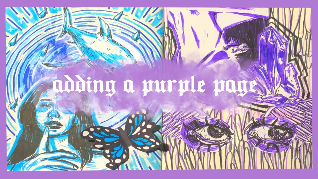 🔮adding a purple page to my sketchbook🔮
