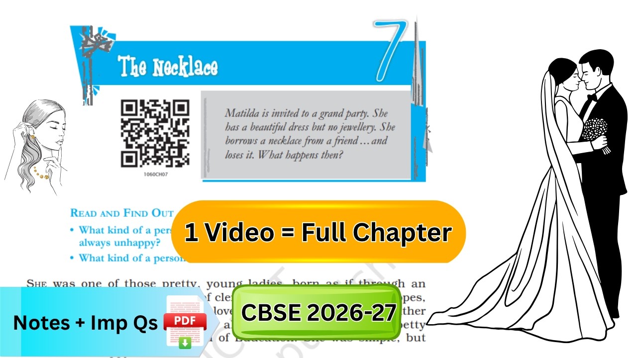 The Necklace Class 10 English Line by Line Explanation | CBSE Guidance