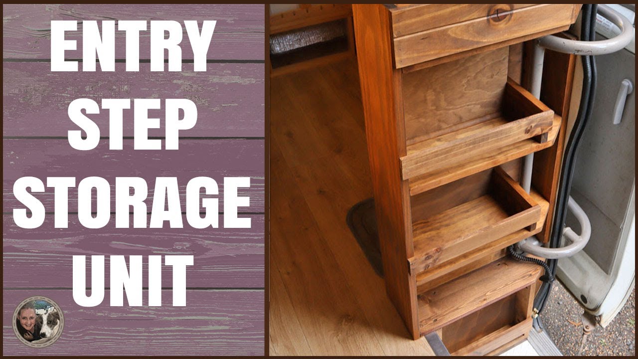 Entry Step Storage Shelf in my Toyota Coaster bus