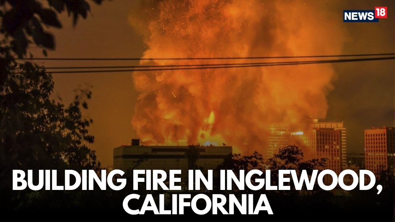LIVE DRONE VISUALS: Massive Building Fire in Inglewood, California | US BREAKING News LIVE | N18G
