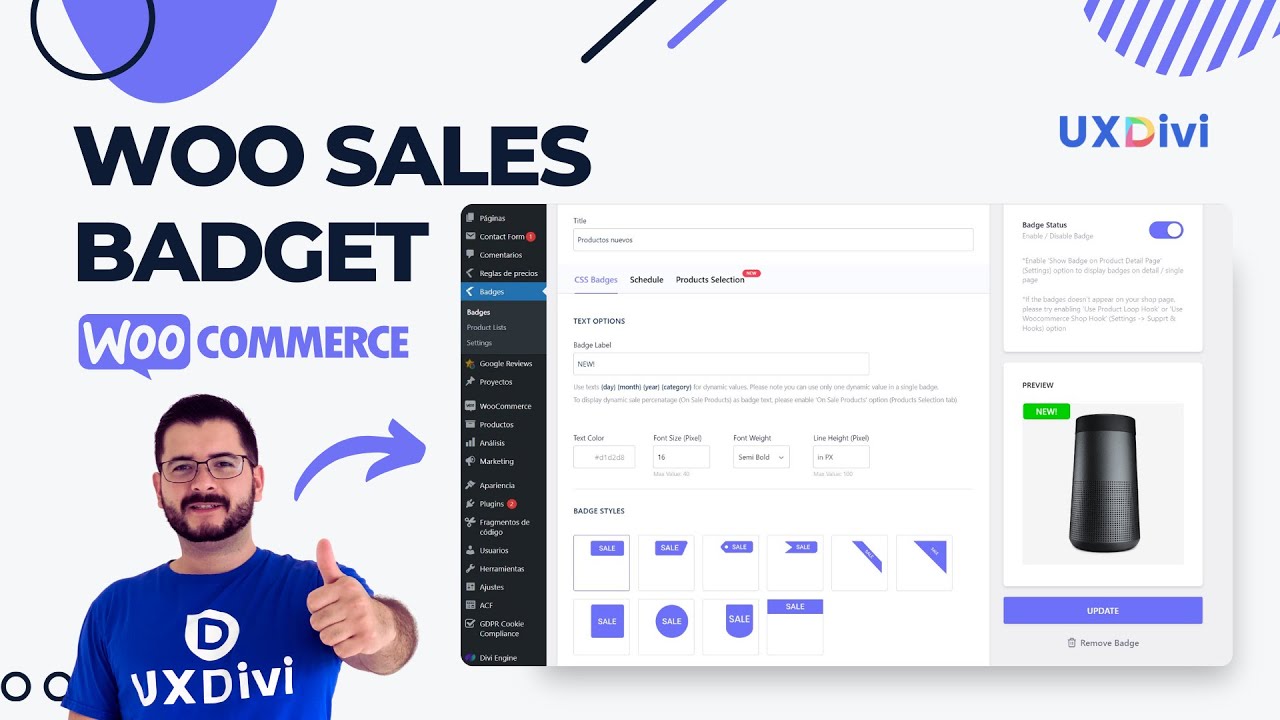 ✅ TUTORIAL WOOCOMMERCE: Crea etiquetas personalizadas (SALE BADGET) en tus PRODUCTOS WooCommerce 🛒