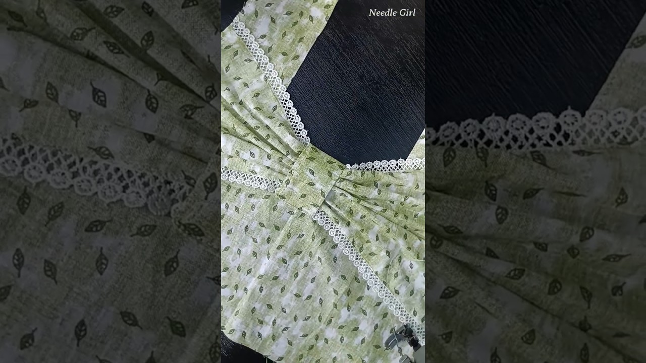 Quick & Simple Neck Design Tutorial #shorts #needlegirl