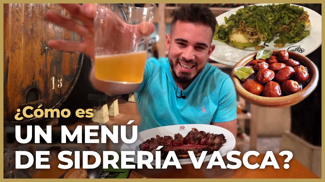 Probando MENÚ TRADICIONAL SIDRERÍA VASCA en PAÍS VASCO ¿Qué se come? ¿Cuánto cuesta? 🤔